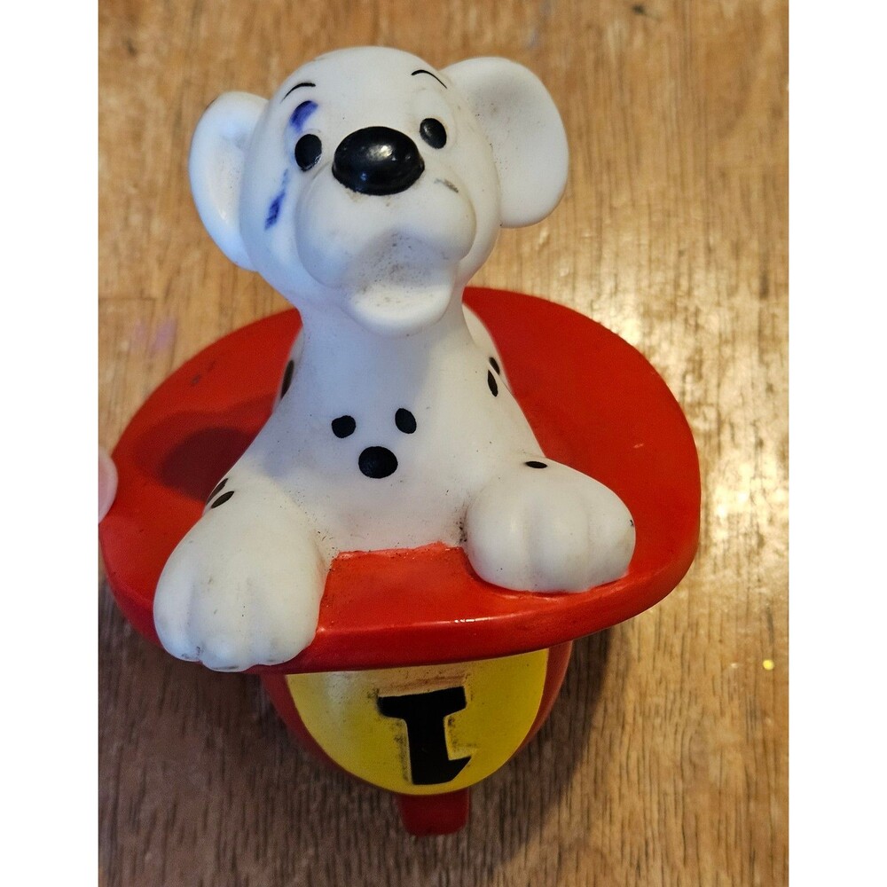 Disney 101 Dalmatians 1996 Dog in Fire Hat Toy